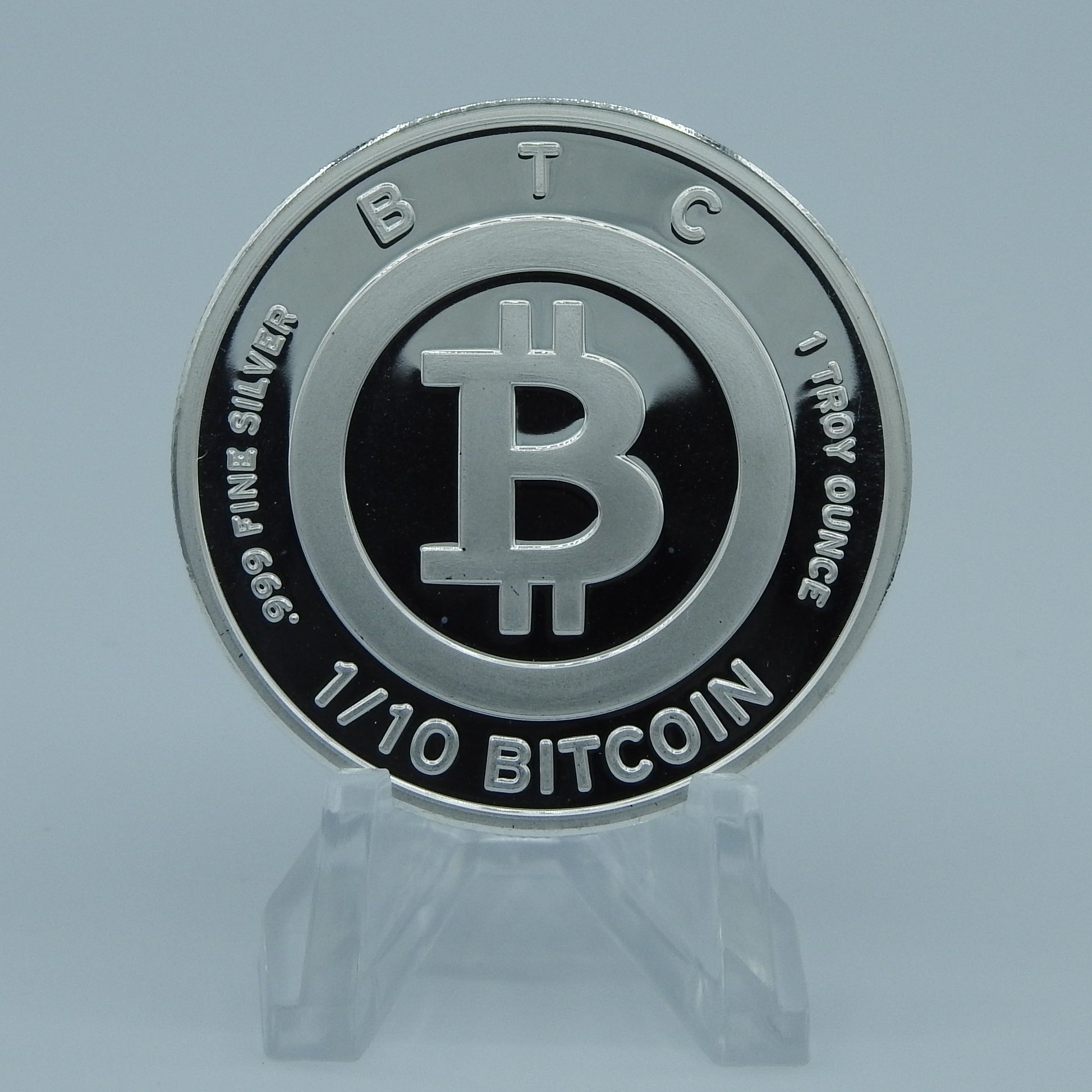 1-Troy ounce of .999 fine silver – DIY 1/10th Bitcoin image 0