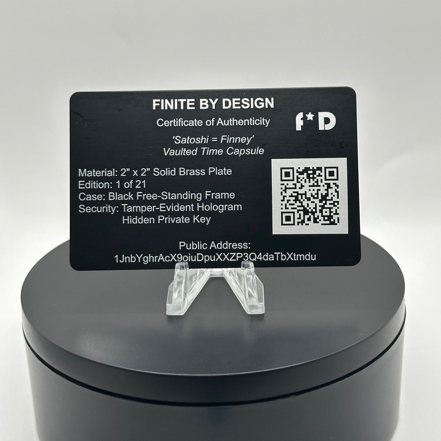 'Satoshi = Finney' Vaulted Time Capsule